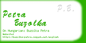 petra buzolka business card